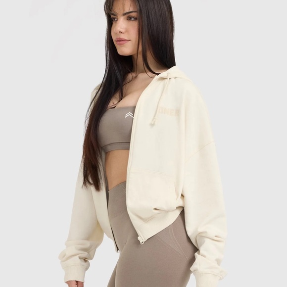 Oner active Raw Lounge Oversized Zip Hoodie | Off White - M - Picture 3 of 5